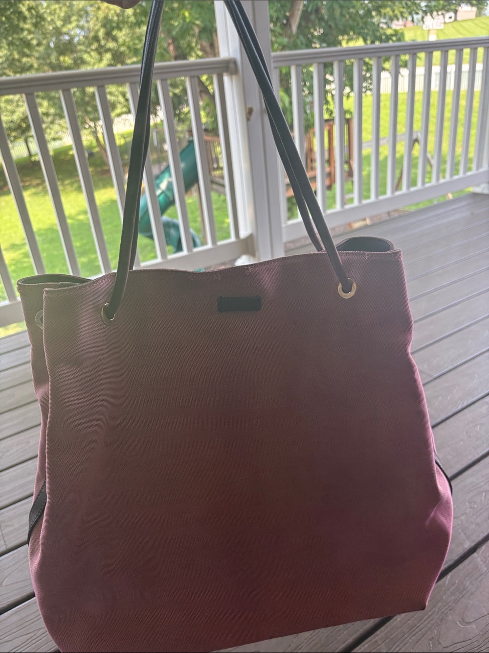 AUTHENTIC Gucci Canvas Tote 16”x14”x4” see photos needs love